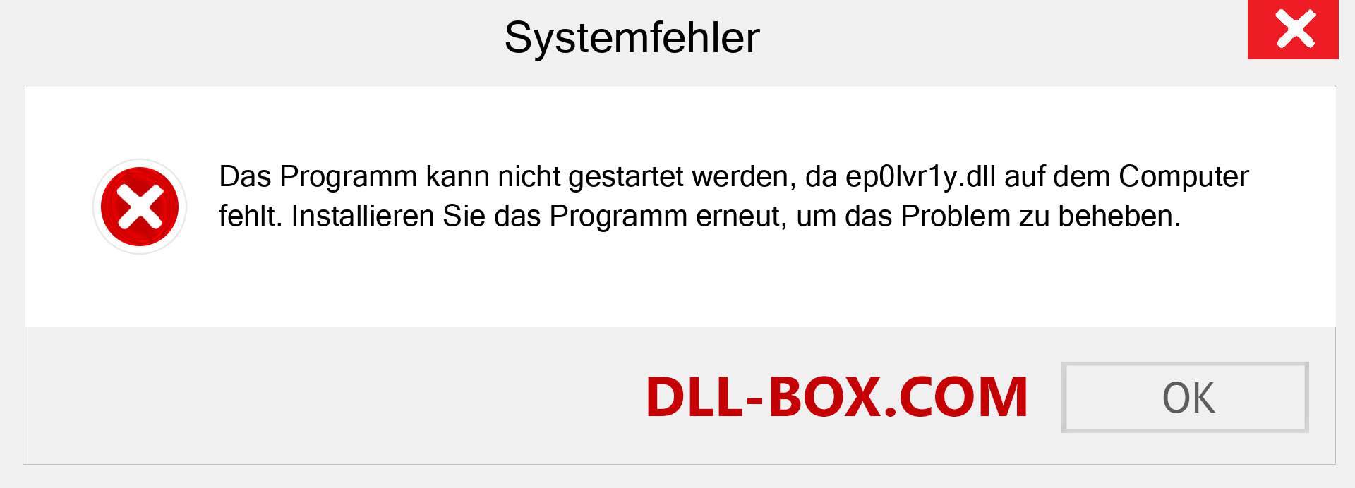 ep0lvr1y.dll-Datei fehlt?. Download für Windows 7, 8, 10 - Fix ep0lvr1y dll Missing Error unter Windows, Fotos, Bildern